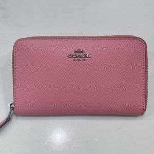 Coach True Pink Crossgrain Leather Medium-Sized Wallet
